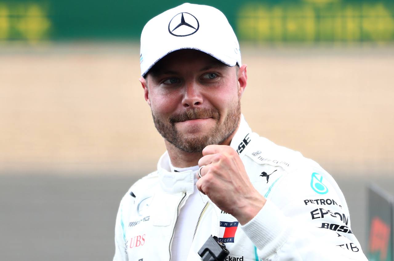 Bottas esulta