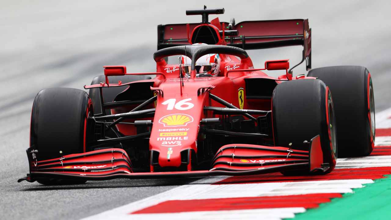 La Ferrari di Leclerc