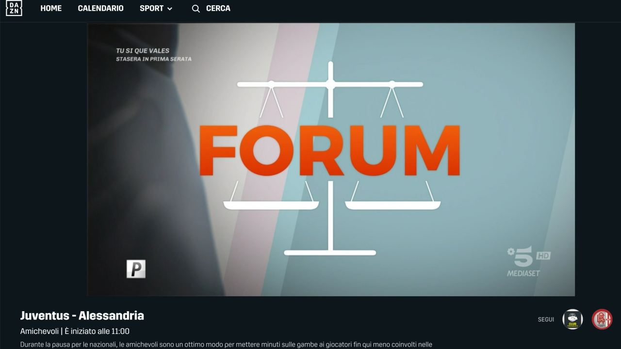 La schermata di Forum