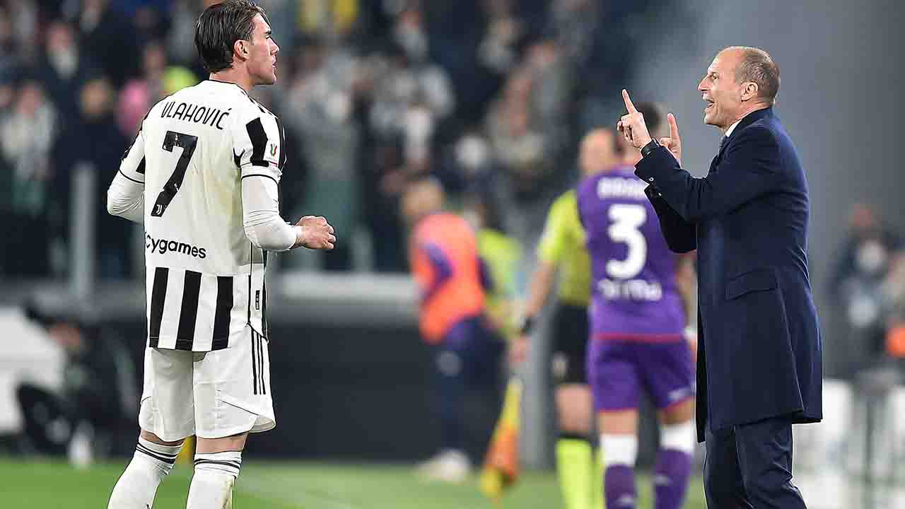 Allegri e Vlahovic