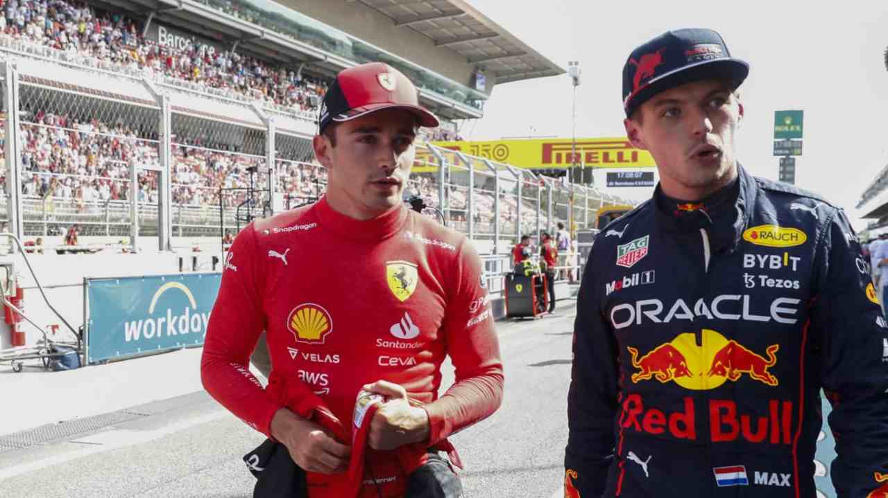 leclerc e Verstappen