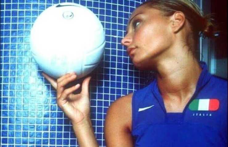 La Cacciatori quando giocava in Nazionale