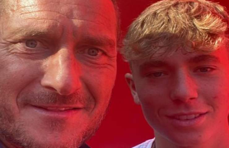 Francesco Totti ed il figlio Cristian