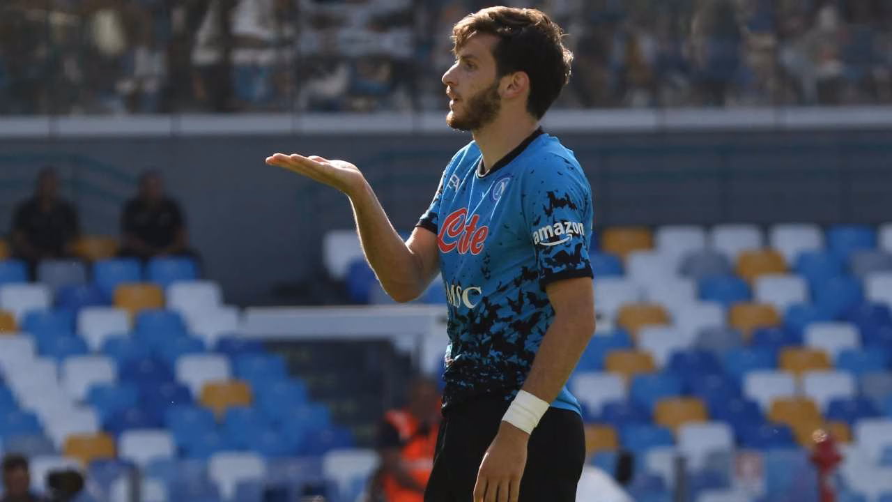 Khvicha Kvaratskhelia, attaccante del Napoli [Credit: ANSA]