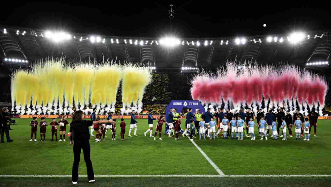 Roma e Lazio nella splendida cornice dell'Olimpico [Credit: LaPresse] - Sportitalia.com