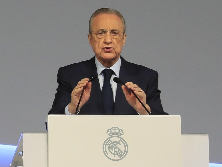 Florentino Perez, presidente del Real Madrid, squadra da tempo associata a Mbappè [Credit: ANSA] - Sportitalia.com