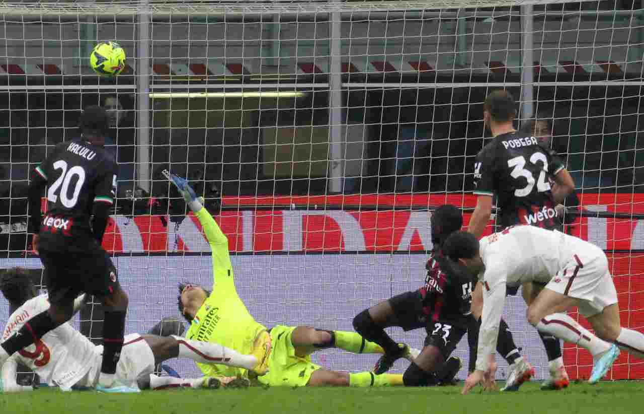 Il gol del 2-2 segnato dalla Roma