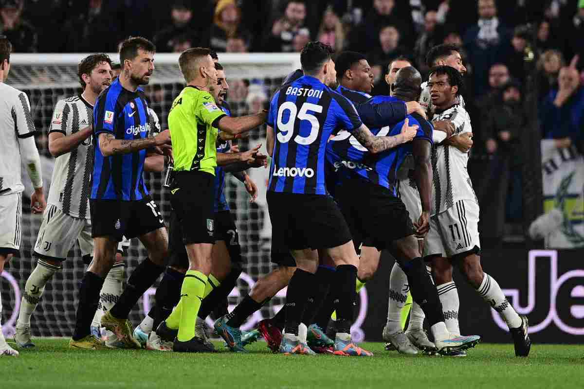 Juventus-Inter, la rissa che fa infuriare lo sponsor bianconero