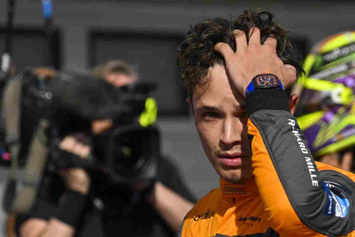 Lando Norris vaso rotto GP Ungheria