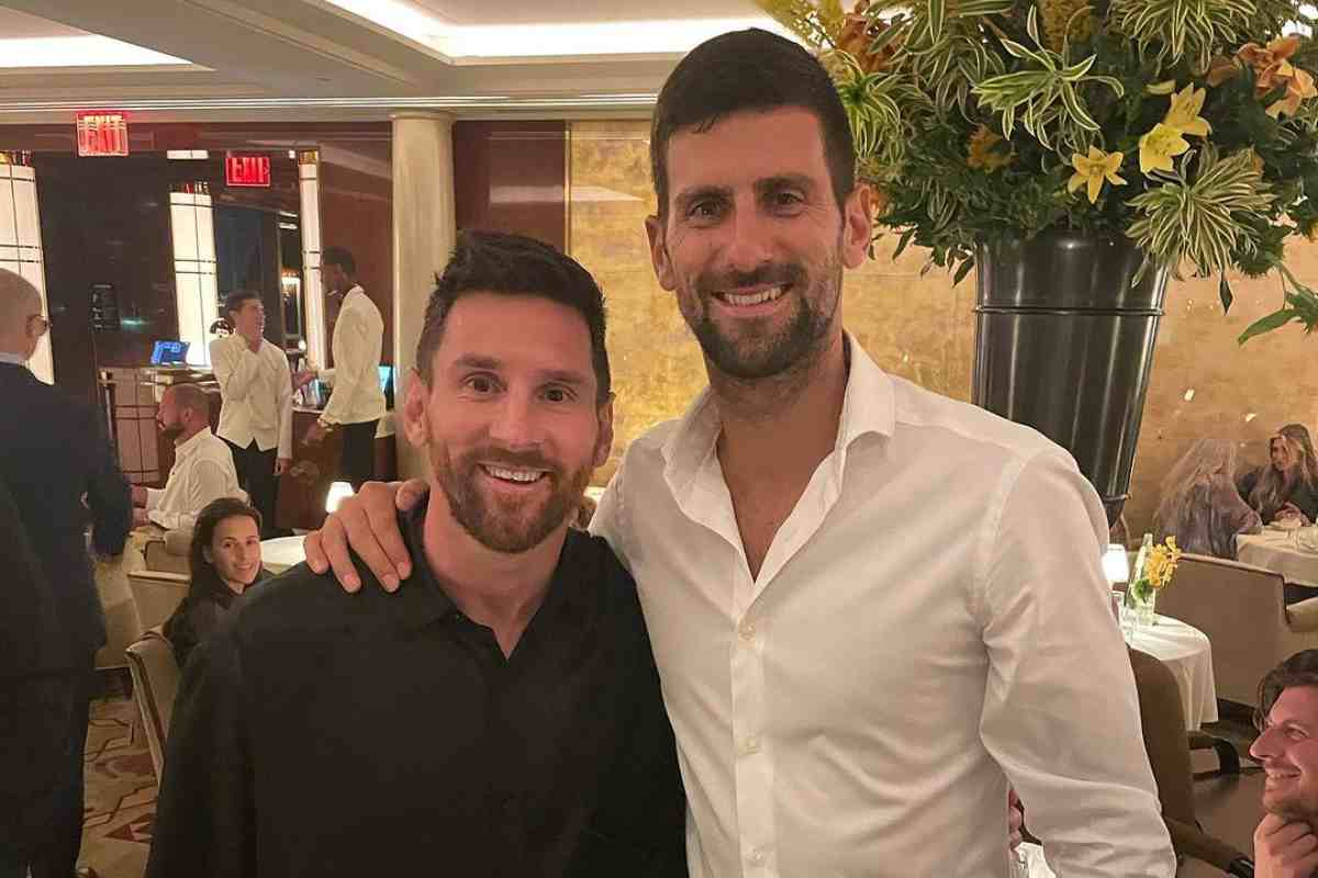 Novak Djokovic, la foto con Messi