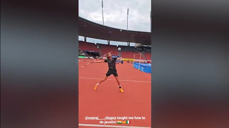 Gianmarco Tamberi, non solo il salto in alto: "Gimbo" prova il lancio del giavellotto!