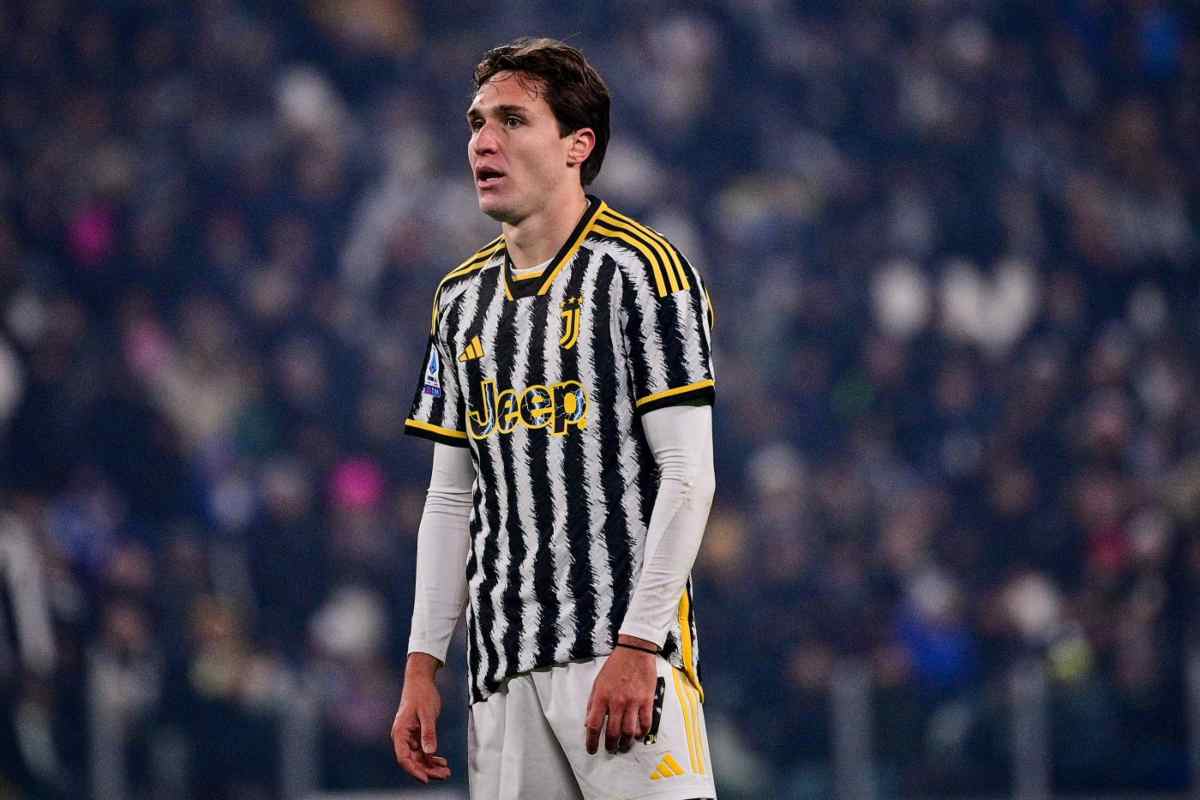 Chiesa con la maglia della Juventus