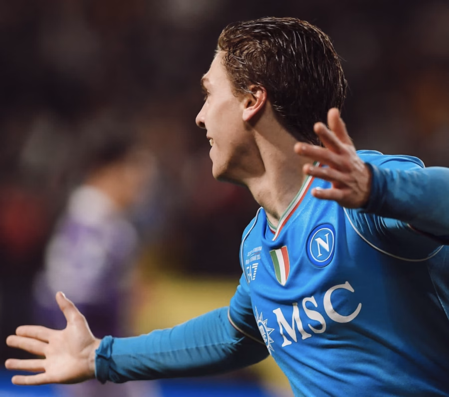 Zerbin, esultanza Napoli-Fiorentina