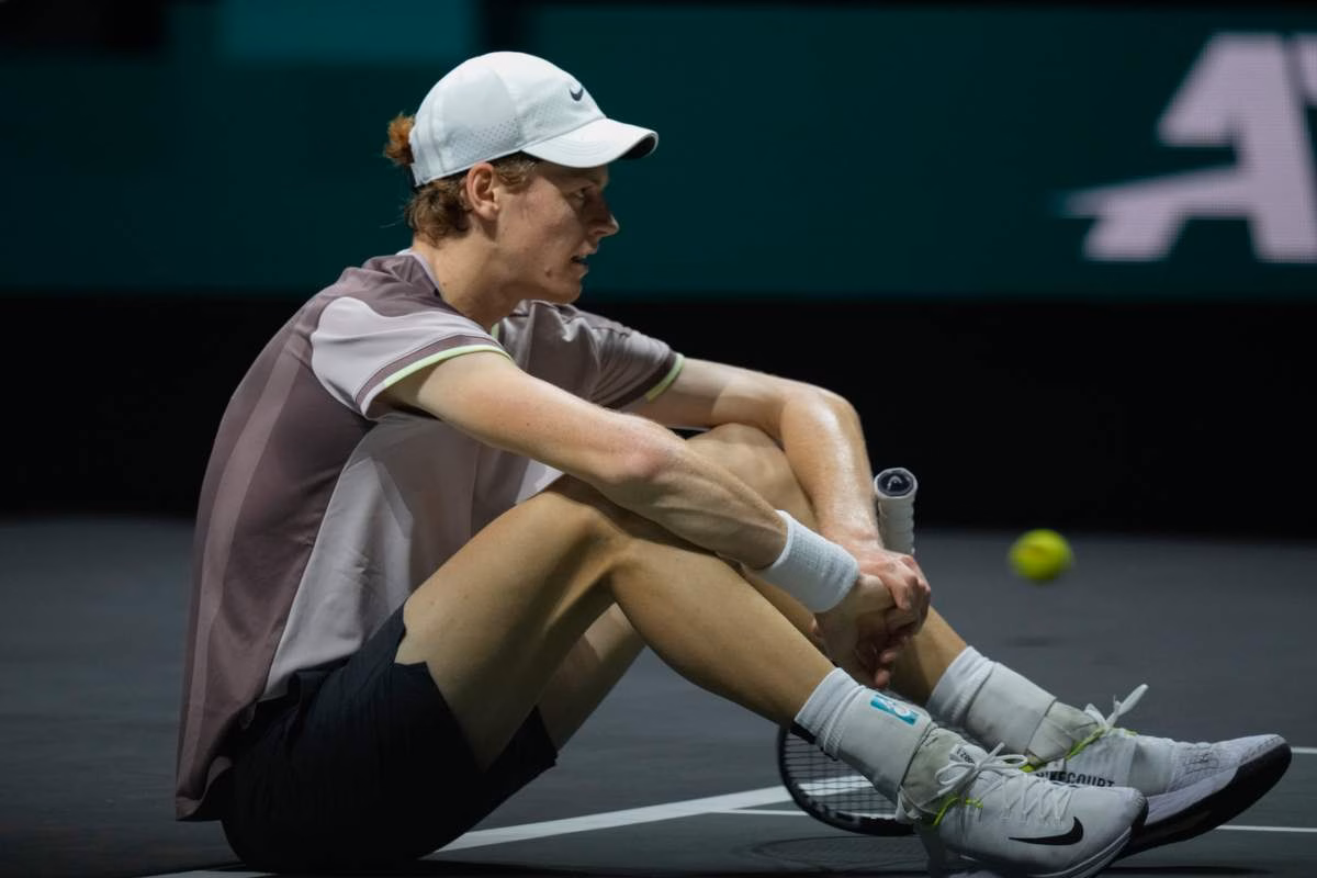 Doccia gelata per Jannik Sinner