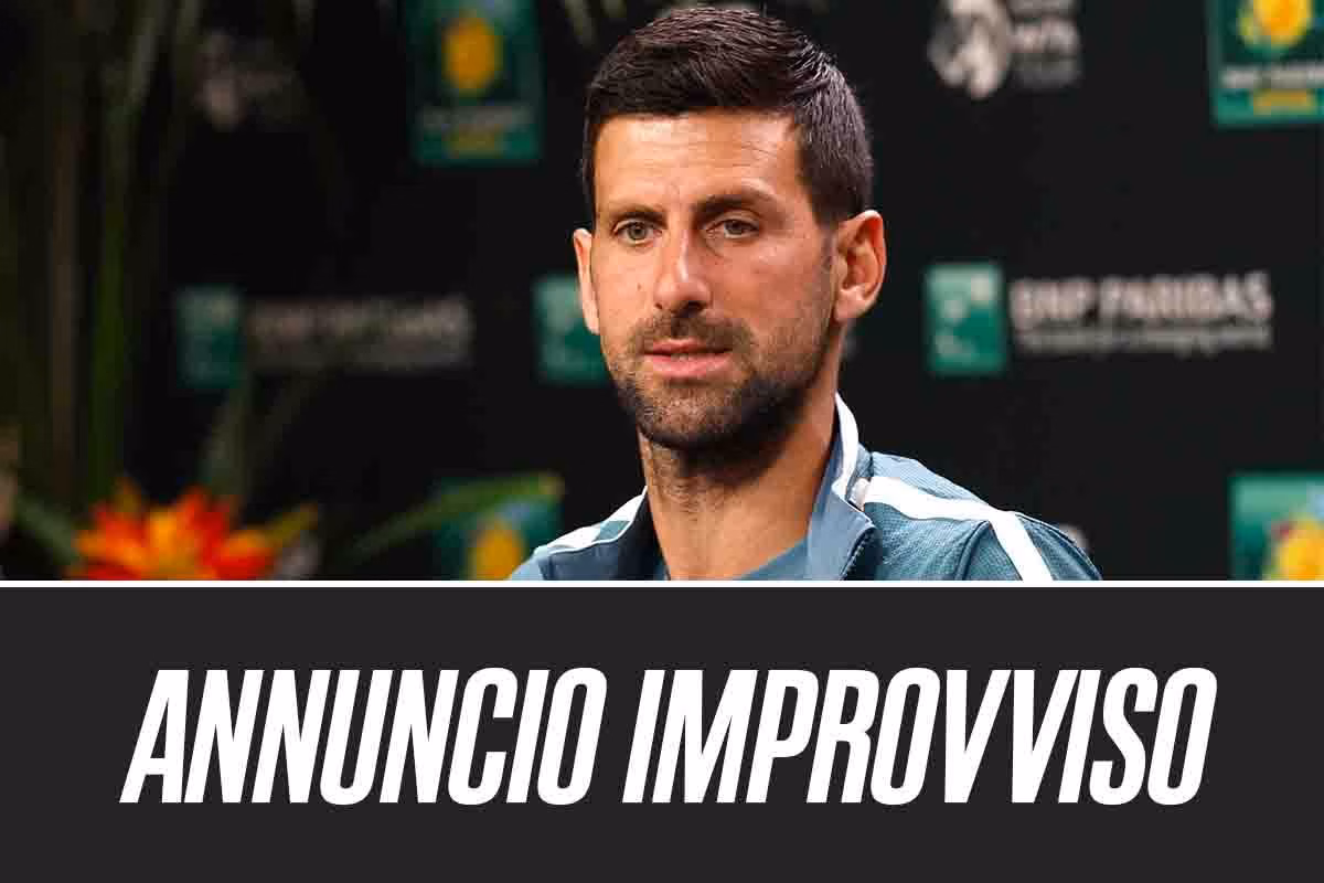 Annuncio improvviso di Djokovic