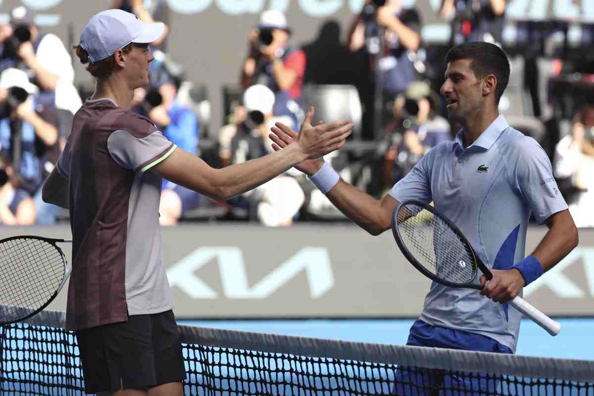 Djokovic insieme a Sinner