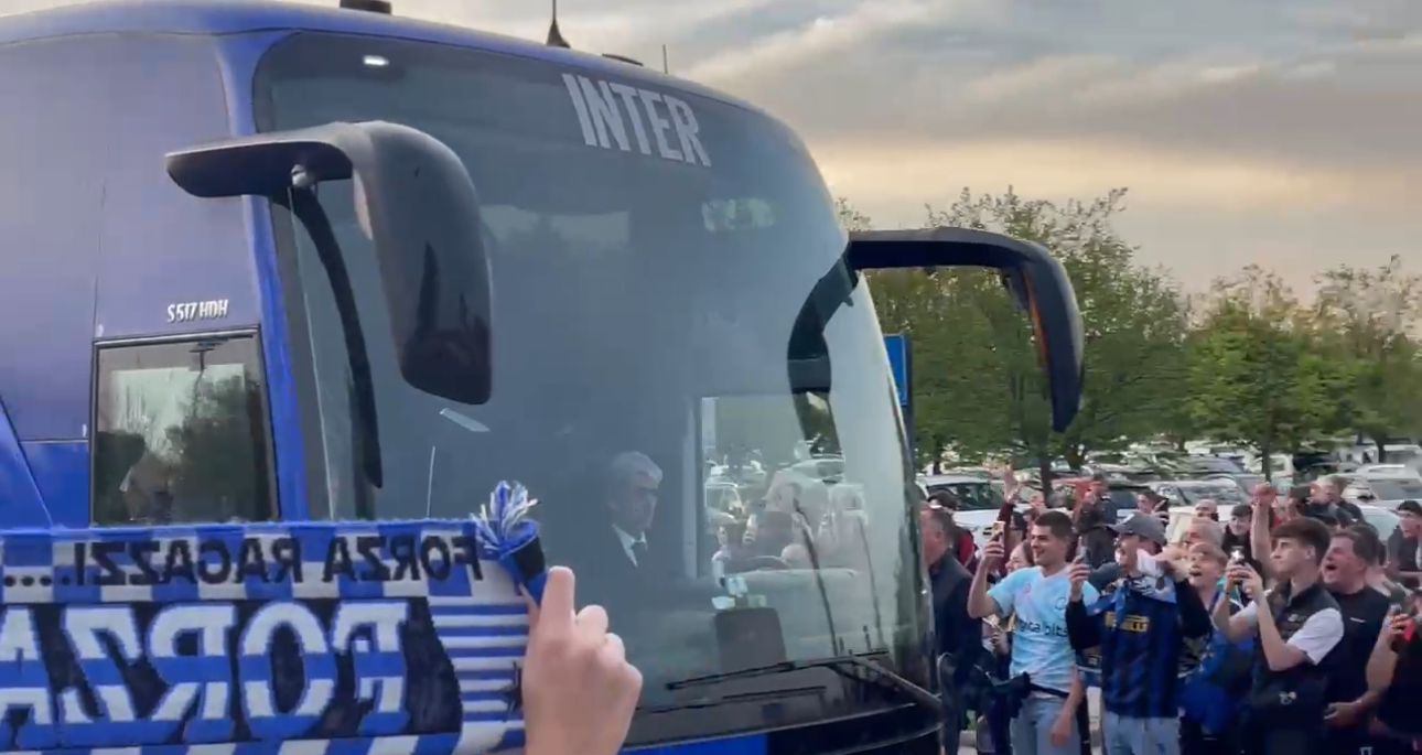 Inter, la squadra è arrivata allo stadio (VIDEO)