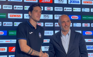 Zaniolo con Luca Percassi, AD Atalanta