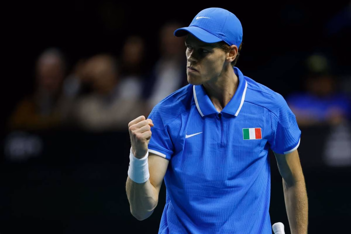 Sinner esulta dopo un punto