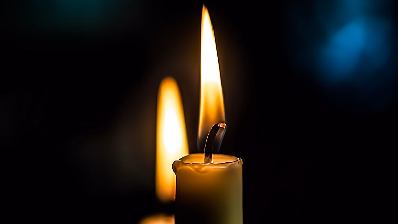 Candele simbolo lutto