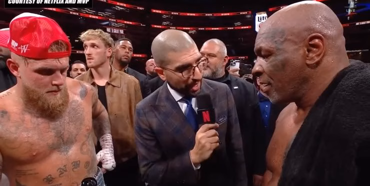 Tyson e Paul nel post match