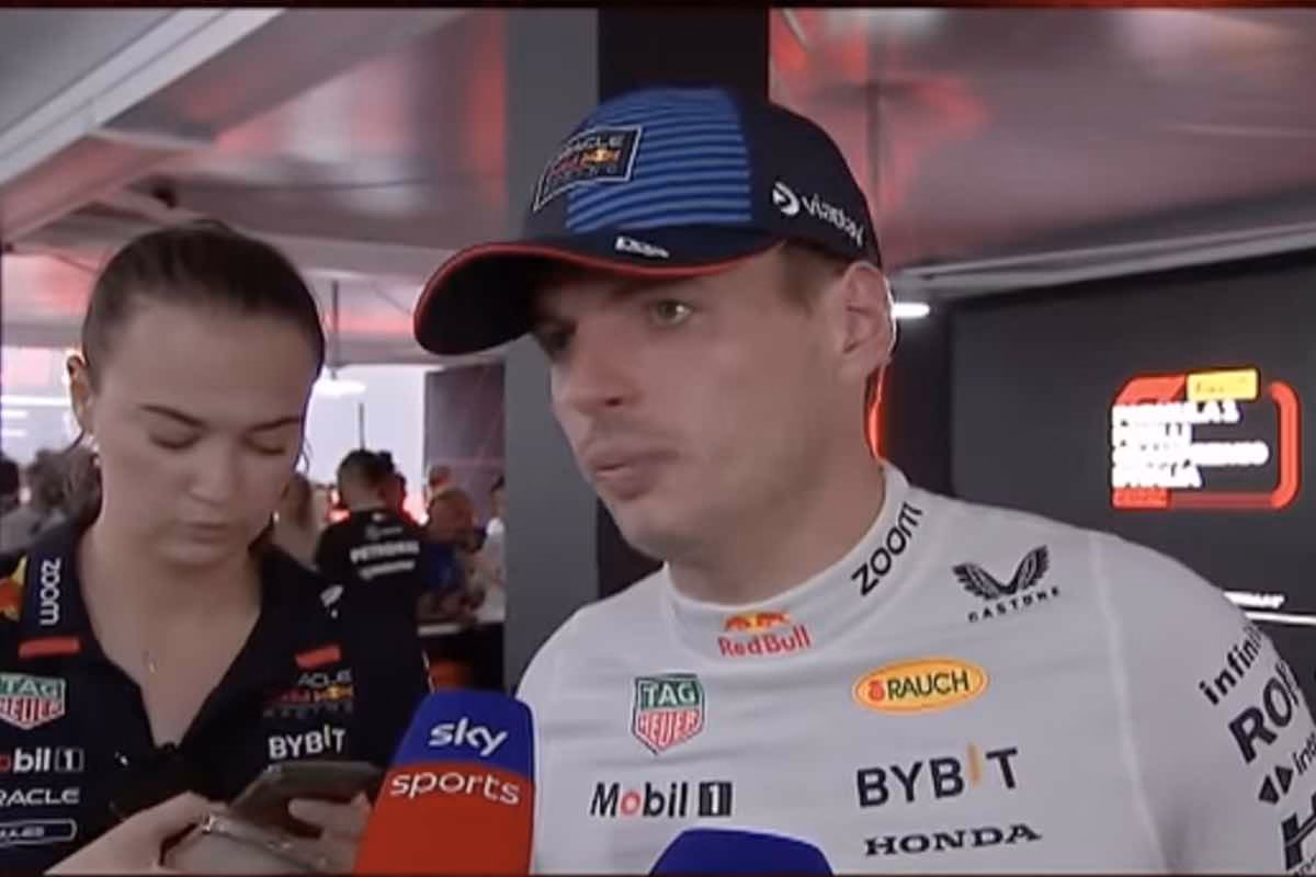 Verstappen intervistato dopo le prove del GP d'Italia