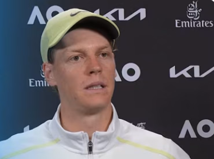 Sinner dopo una partita