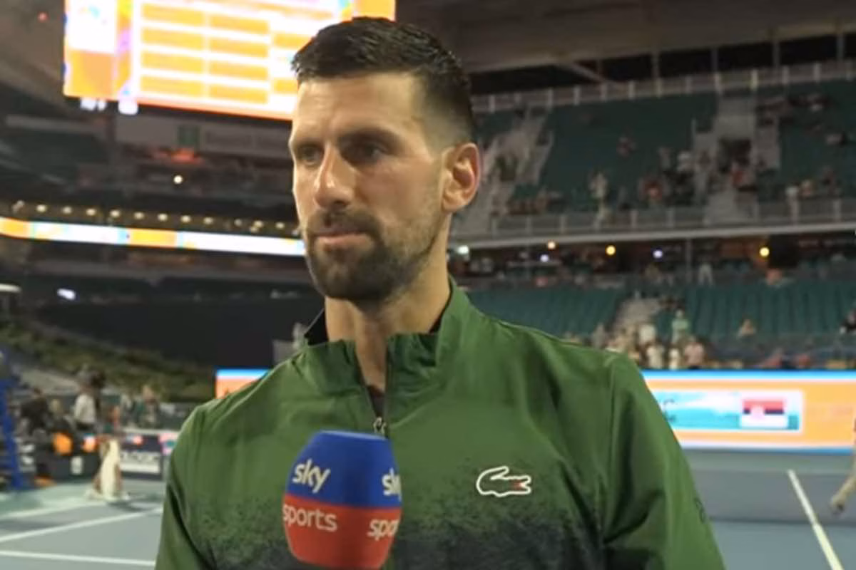 Djokovic dopo la vittoria su Musetti