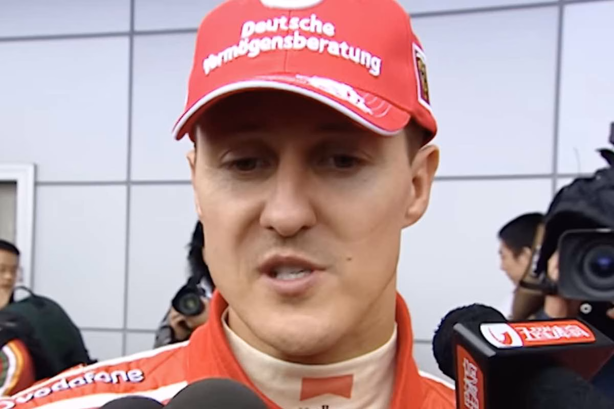 Schumacher dopo la vittoria in Cina nel 2006