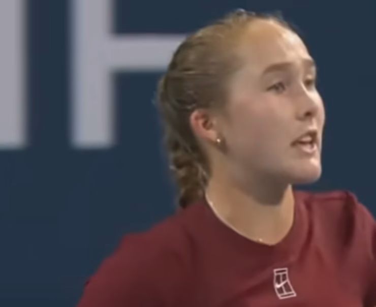 Andreeva durante una partita