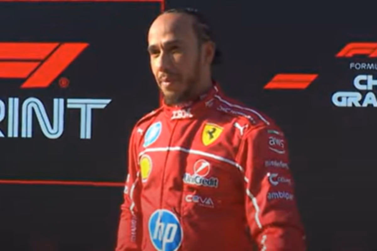 Hamilton durante una intervista