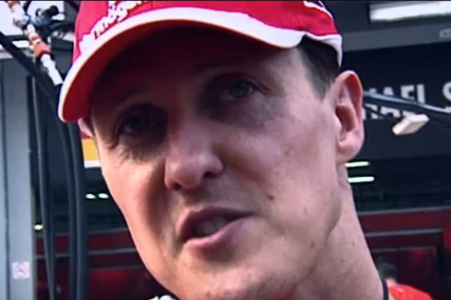 Schumacher durante una intervista