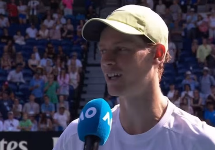 Sinner dopo un match agli Australian Open
