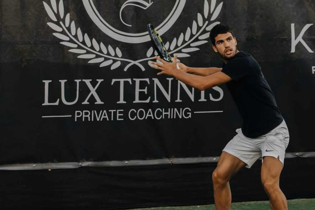 Alcaraz in allenamento