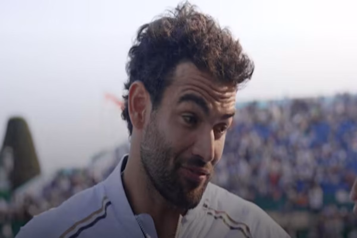 Berrettini durante il match contro Zverev