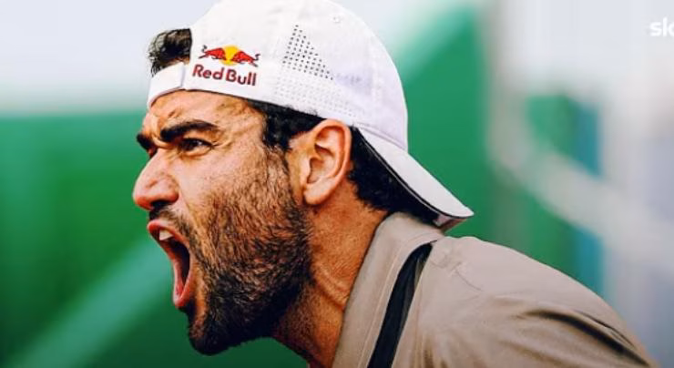 Berrettini durante il match contro Zverev