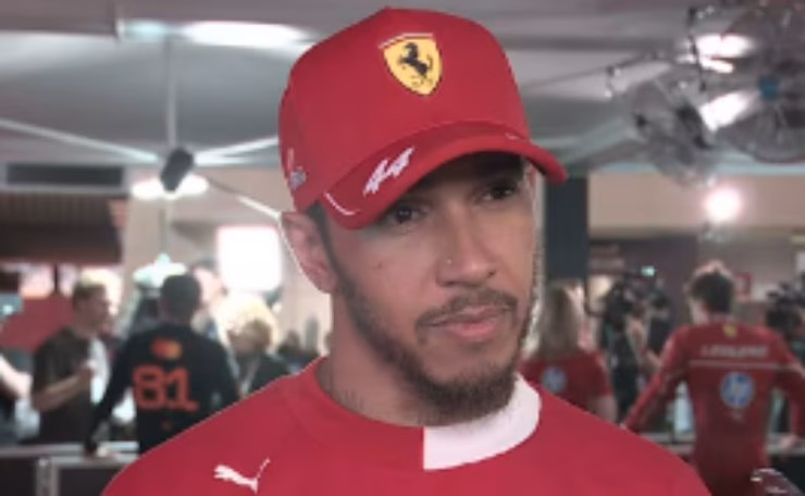 Hamilton intervistato dopo un Gran premio