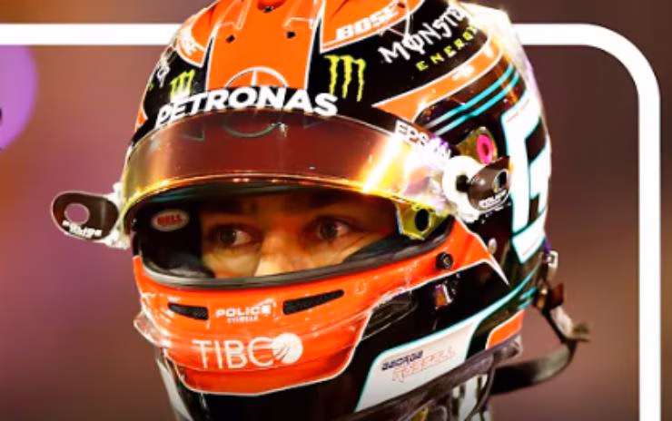 Russell prima di una gara