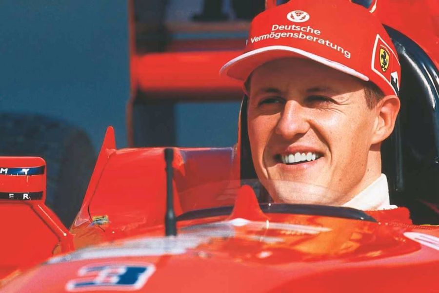 Schumacher al volante della Ferrari