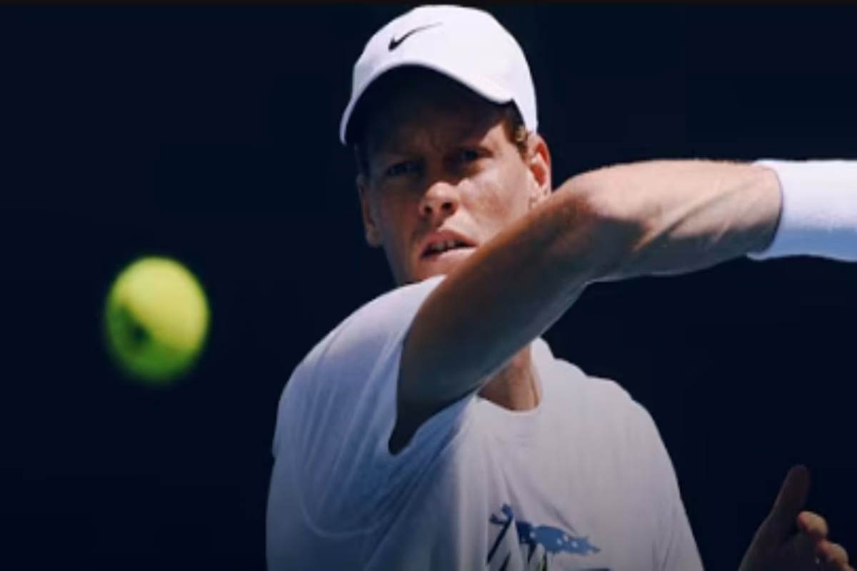 Sinner durante una partita