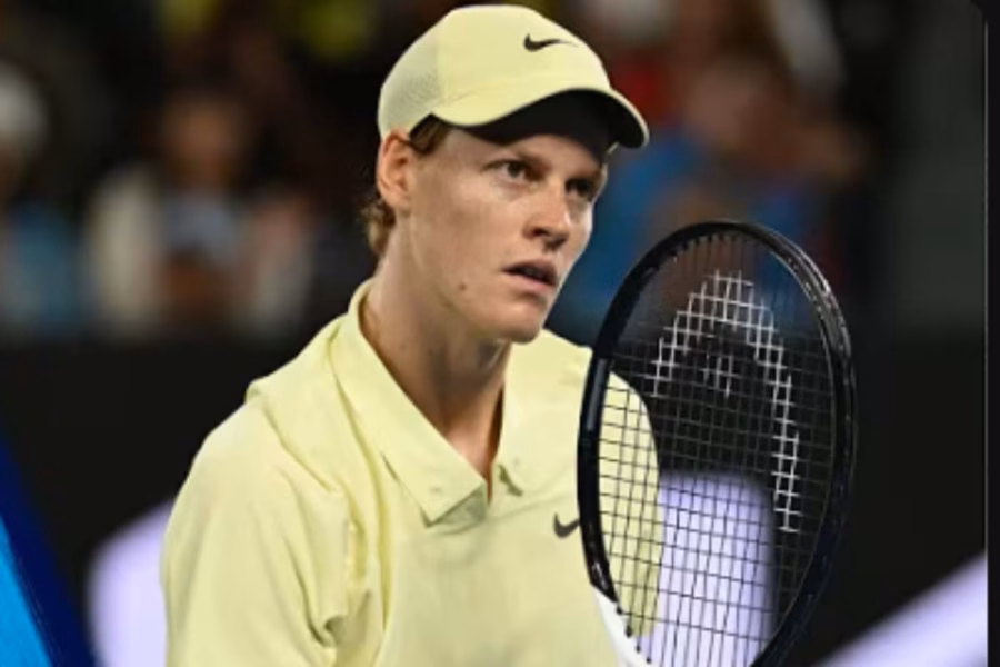 Sinner durante una partita