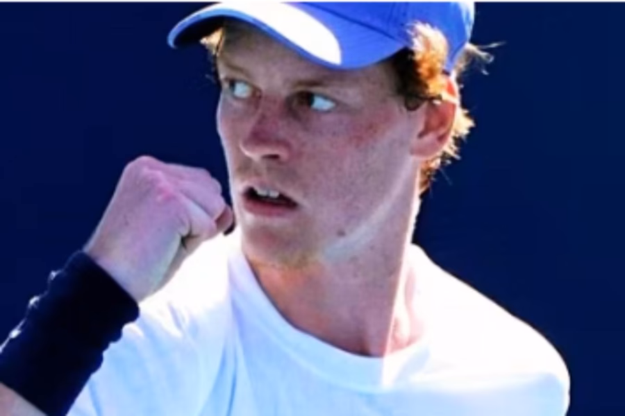 Sinner durante una partita