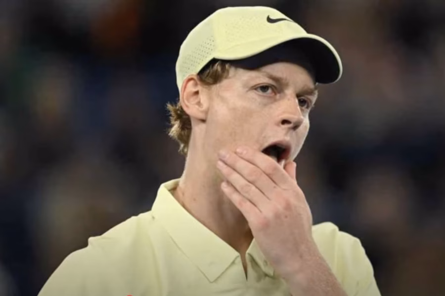 Sinner durante una partita