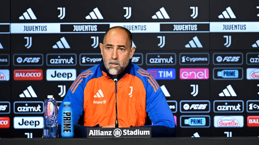 Igor Tudor, tecnico della Juventus, in conferenza stampa