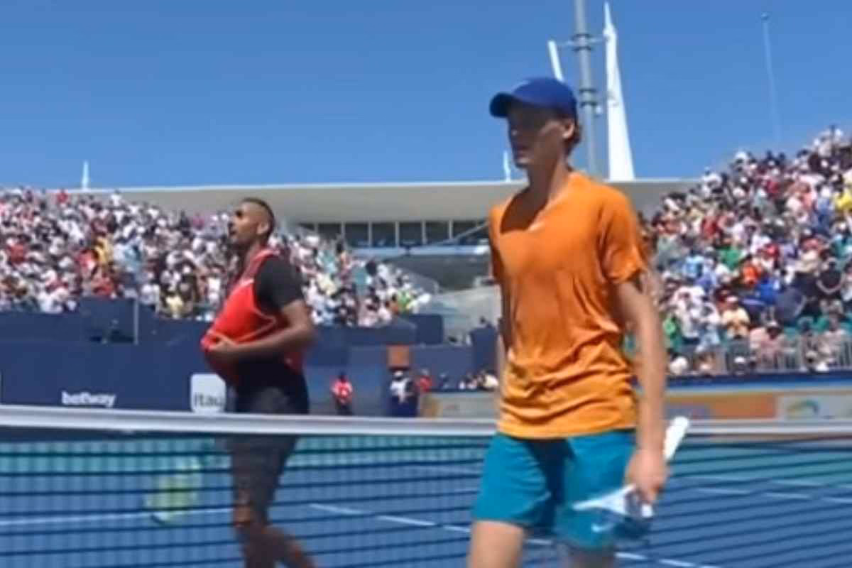 Jannik Sinner e Nick Kyrgios dopo il match a Miami 2022