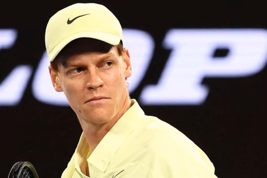 Sinner durante una partita