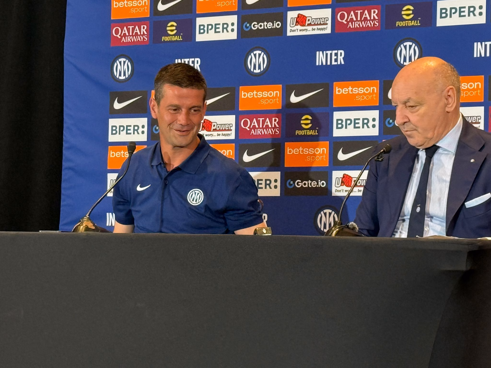 Conferenza stampa di presentazione Cristian Chivu nuovo allenatore dell'Inter