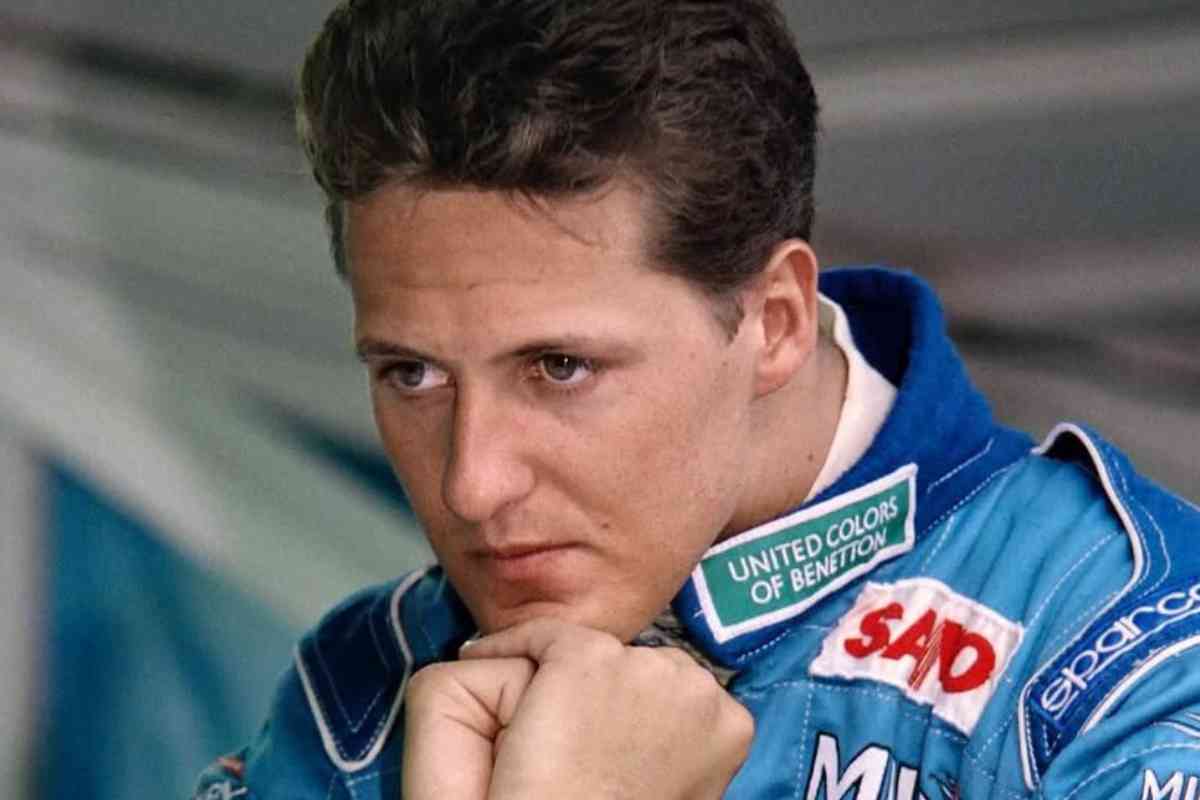 Michael Schumacher con lo sguardo perplesso