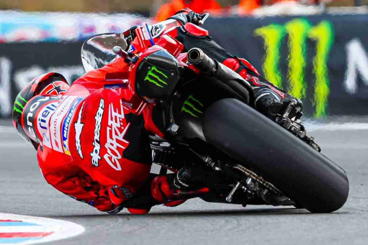 Pecco Bagnaia in pista con la Ducati