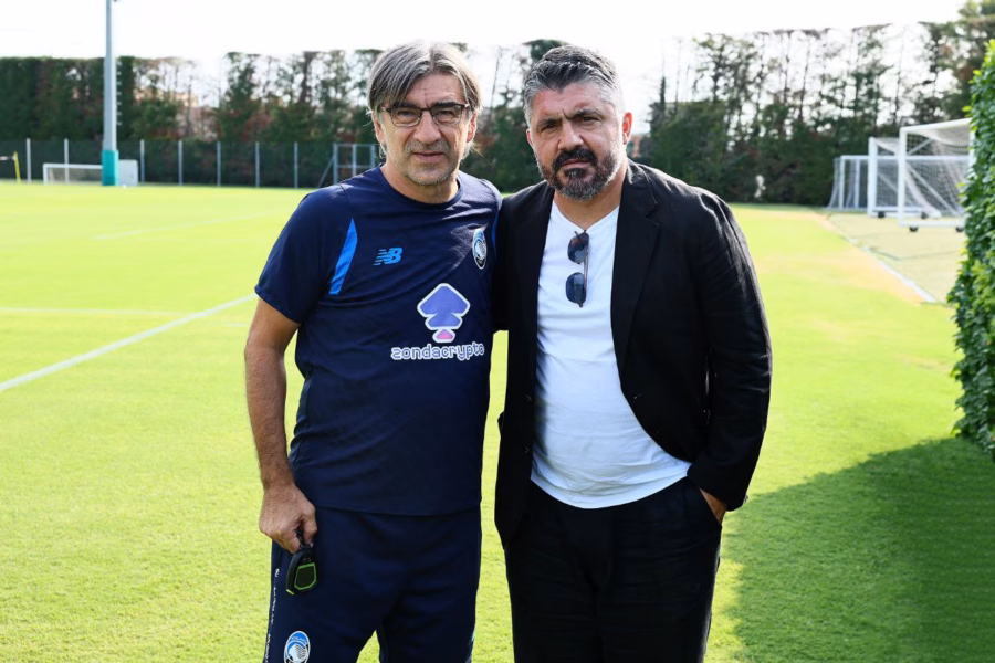 Gattuso al centro sportivo dell’Atalanta con Juric
